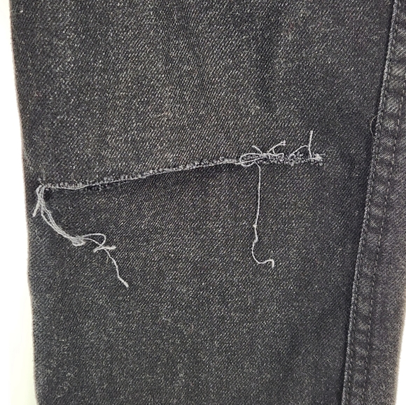 REVICE Ex-Boyfriend Ripped High Waisted Straight Leg Jean Black SZ 24 NWT - Picture 5 of 14